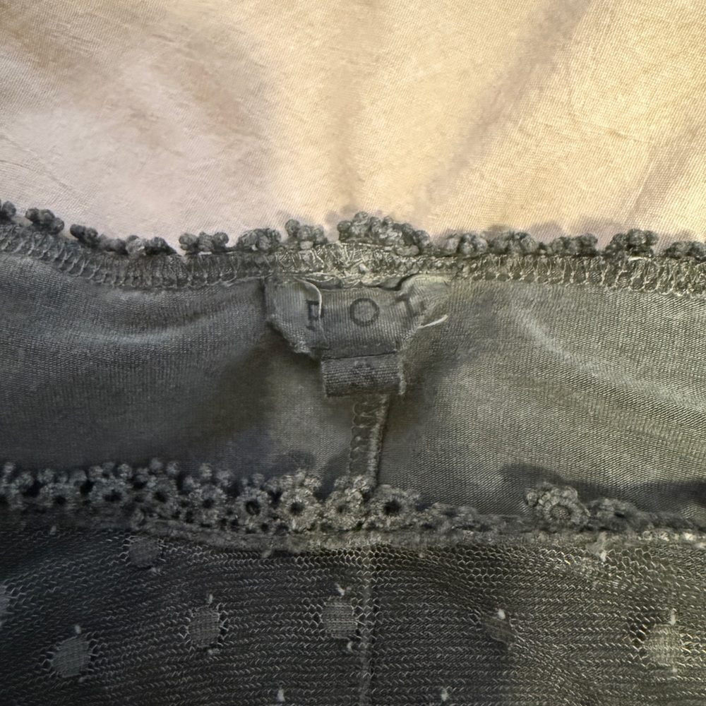 Acid Wash Sheer Ruffle Blouse - Picture 4 of 5